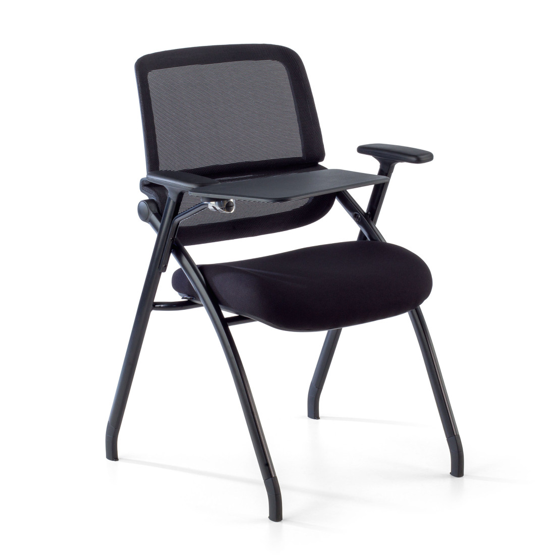 Silla con pala de escritural Flexia, respaldo de red, plegable