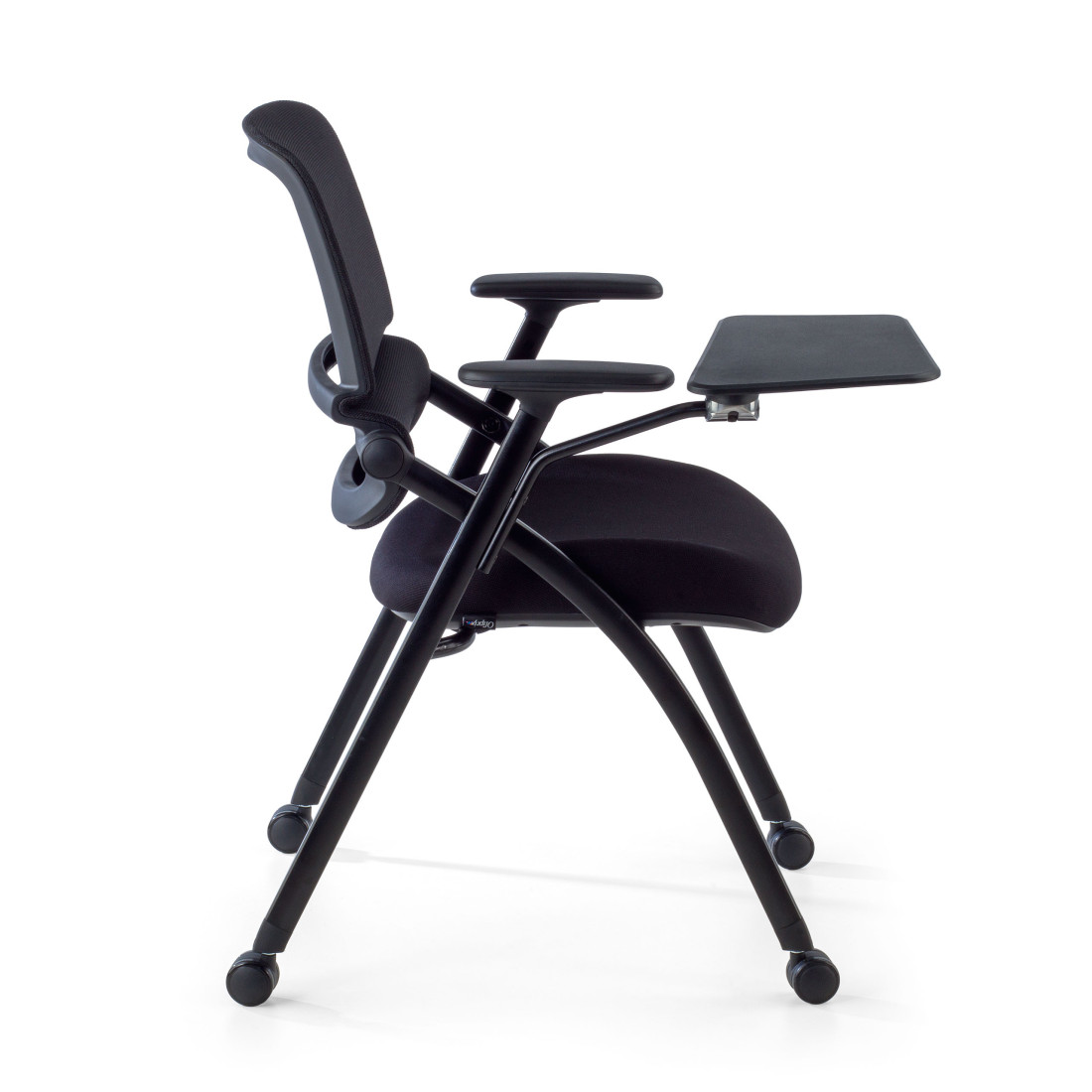 silla confidente negro flexia 4 patas ruedas atril plastico 7