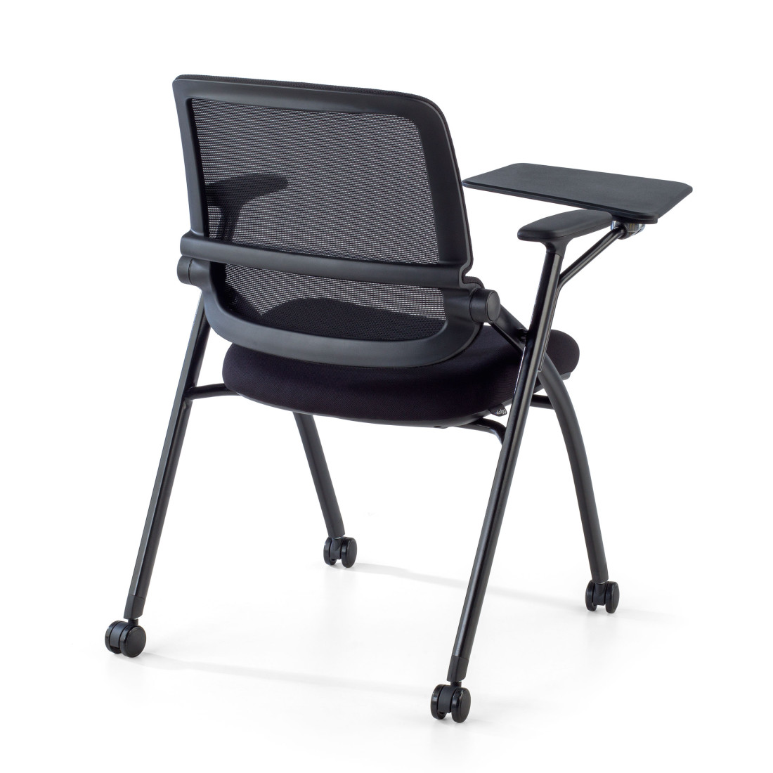 silla confidente negro flexia 4 patas ruedas atril plastico 11