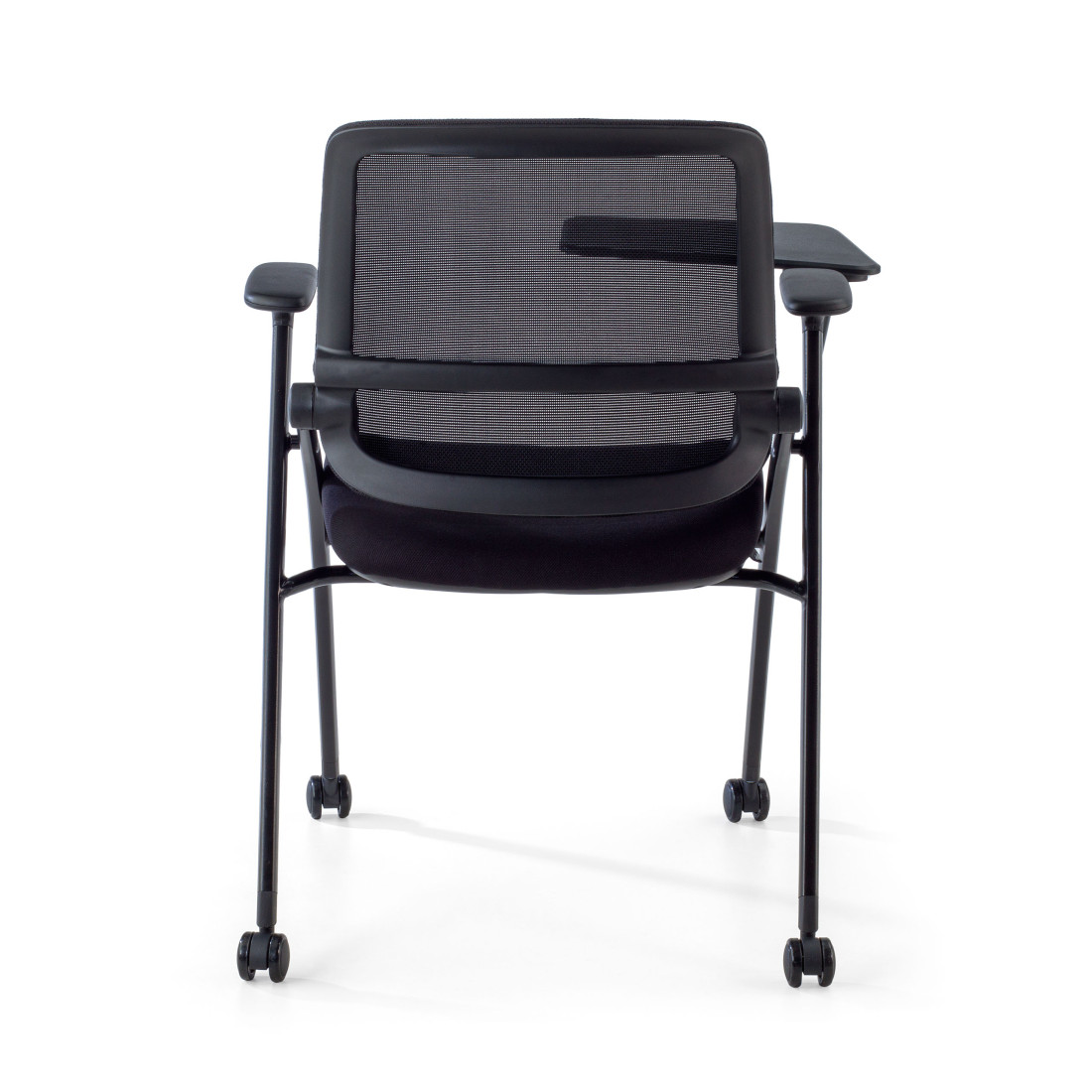 silla confidente negro flexia 4 patas ruedas atril plastico 10