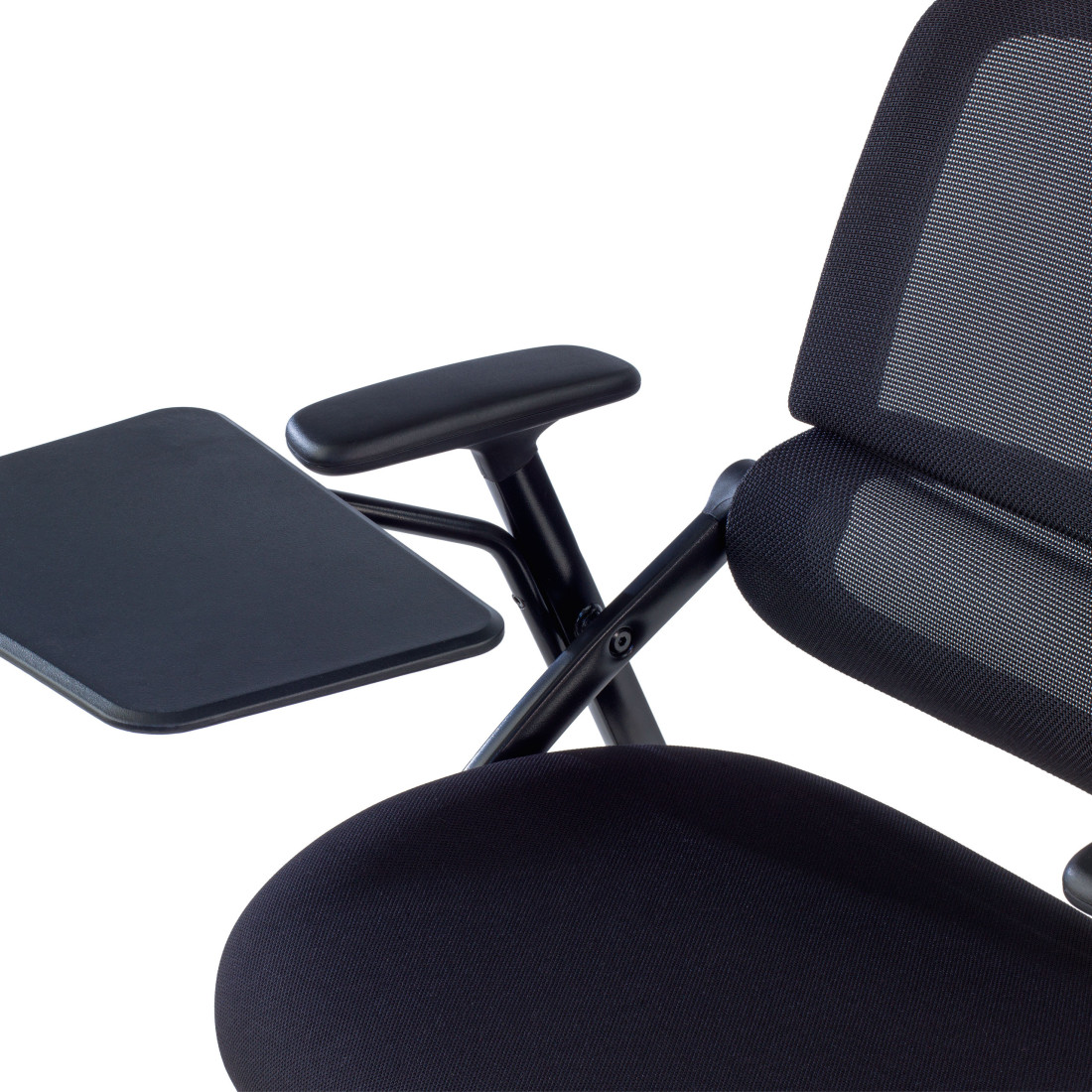 silla confidente negro flexia 4 patas ruedas atril plastico 9