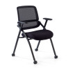 silla confidente negro flexia 4 patas ruedas plastico 1