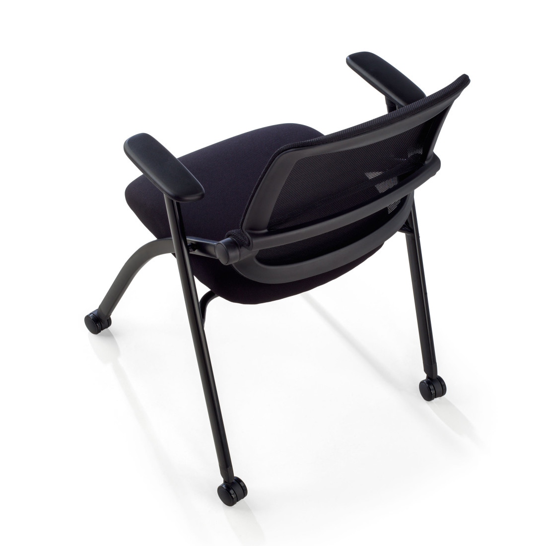 silla confidente negro flexia 4 patas ruedas plastico 12