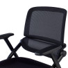 silla confidente negro flexia 4 patas ruedas plastico 8