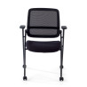 silla confidente negro flexia 4 patas ruedas plastico 6