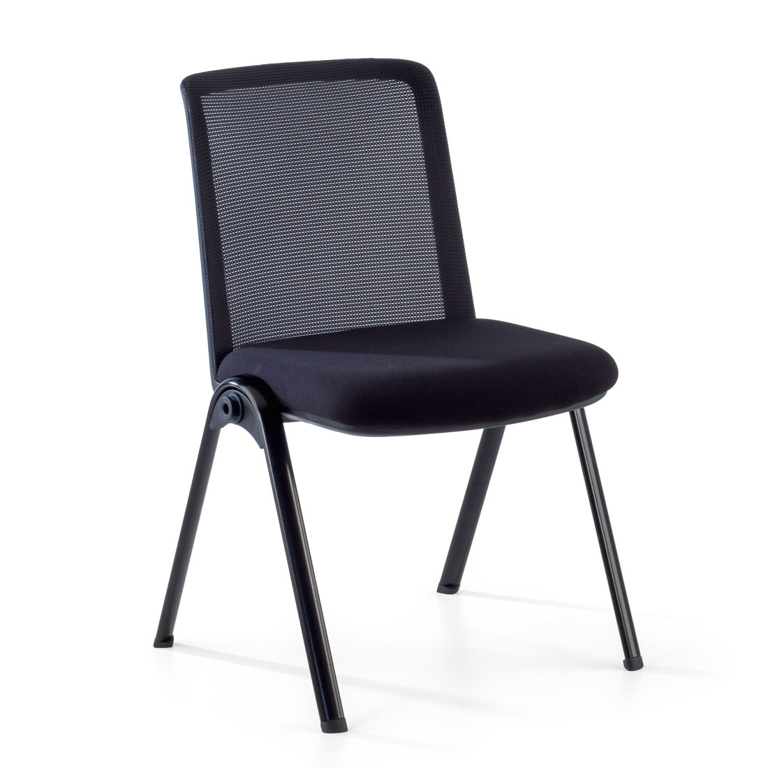 silla confidente negro versa 4 patas plastico 1