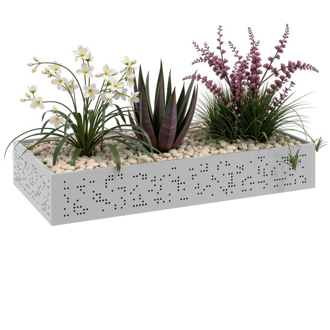 jardinera y florero aluminio strong 2