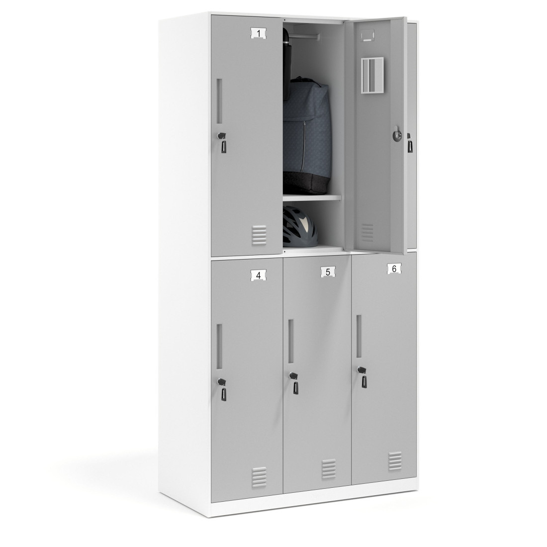 taquilla vestuario aluminio strong taquilla 6 puertas 3