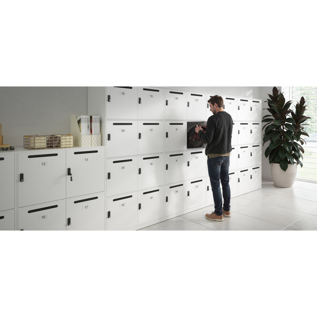 taquilla vestuario blanco mailbox 4 compartimentos 6