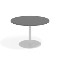 Mesa de Reuniones Redonda Atrium estructura blanca - GRIS TORMENTA, 120x120
