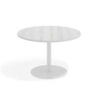 Mesa de Reuniones Redonda Atrium estructura blanca - ALBO, 120x120