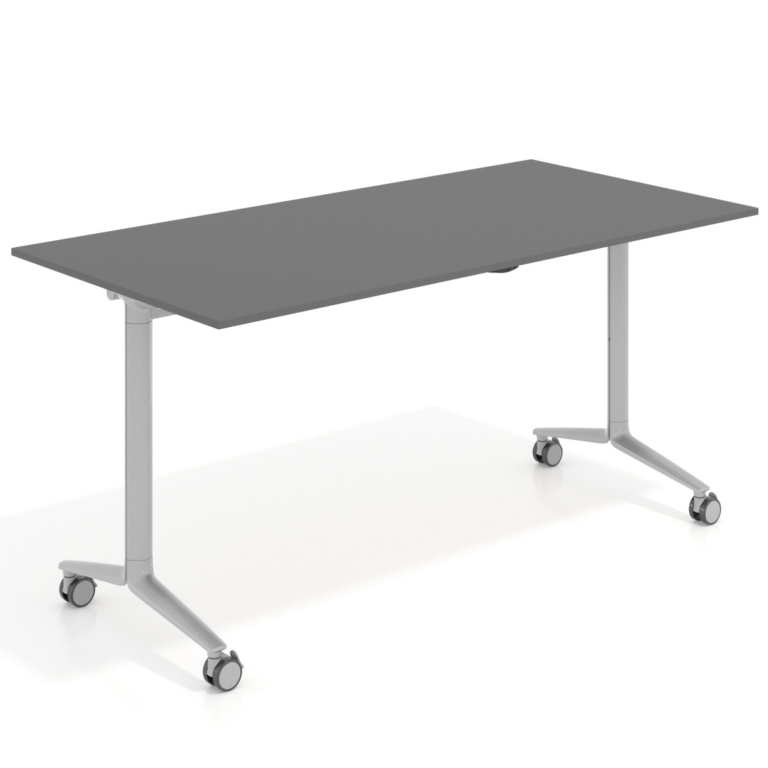 mesa de escritorio plegable 150x75 gris tormenta pivot mesa plegable rectangular 1
