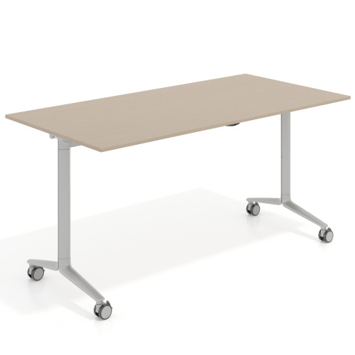 Mesa plegable pivot rectangular, estructura aluminio, canto 16cm - 150x75, CANVAS