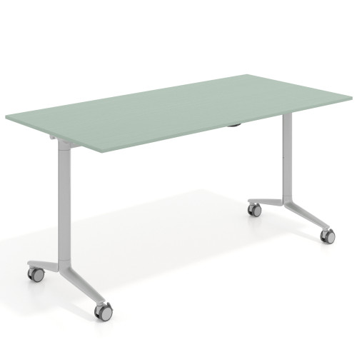 Mesa plegable pivot rectangular, estructura aluminio, canto 16cm - 150x75, IRIS