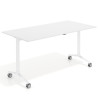 mesa de escritorio plegable 150x75 blanco mate pivot mesa plegable rectangular 1