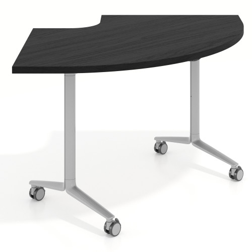 Mesa plegable pivot corner, estructura aluminio, canto 30cm - BOCAMINA, 155x93