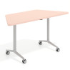 mesa de escritorio plegable 150x65 rosa nube pivot mesa plegable trapezoidal 1
