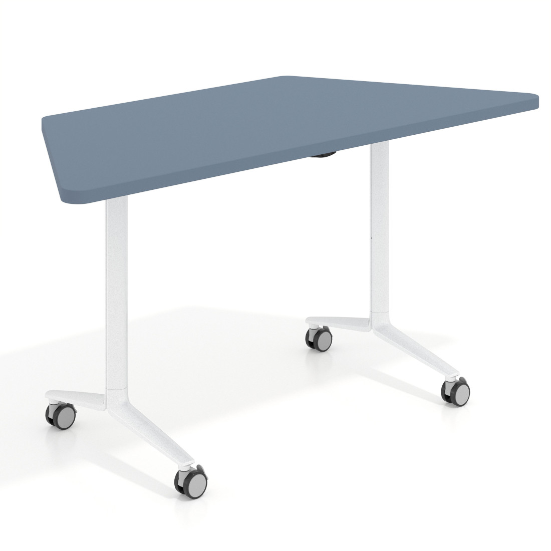 mesa de escritorio plegable 150x65 azul talco pivot mesa plegable trapezoidal 1
