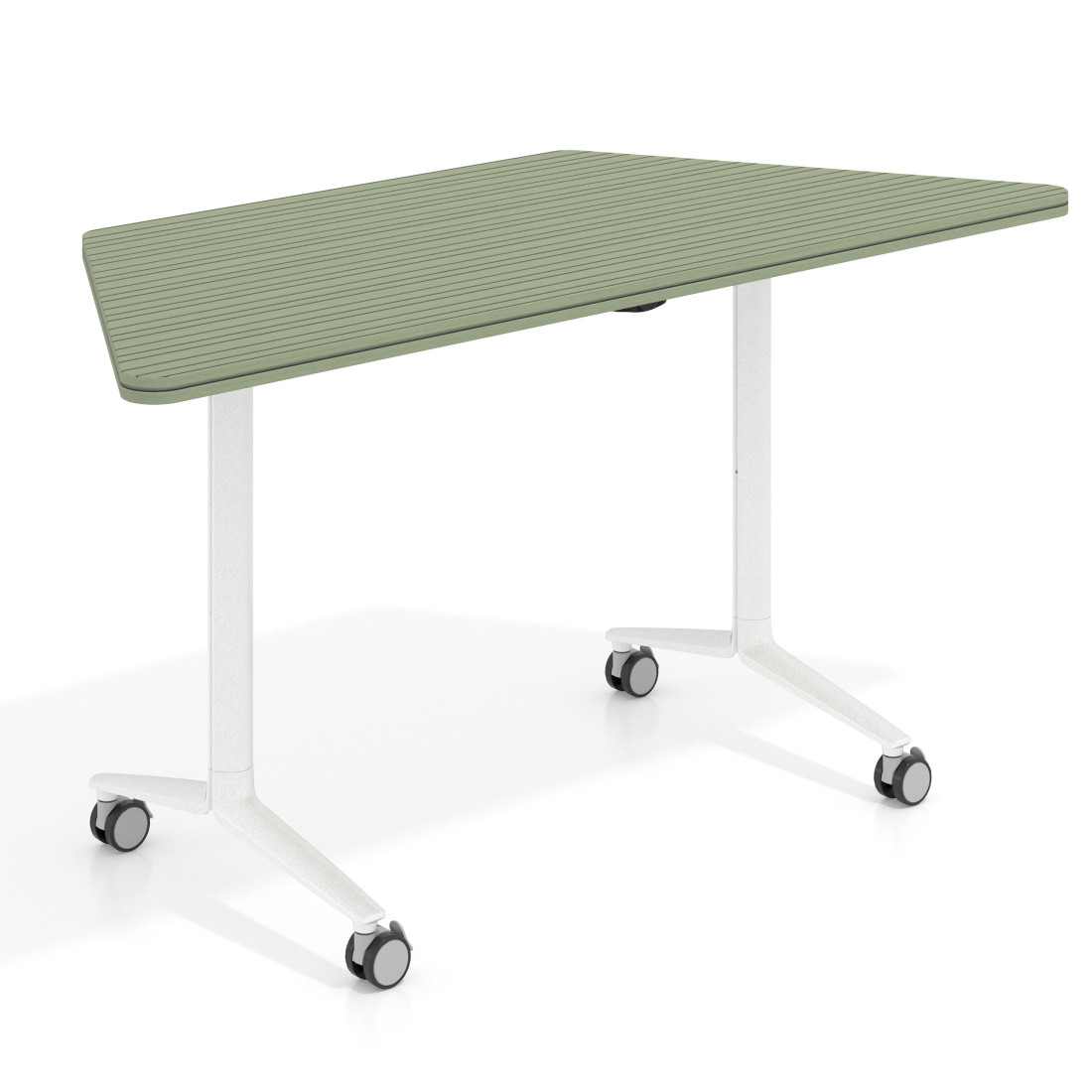 mesa de escritorio plegable 150x65 rayado sauce pivot mesa plegable trapezoidal 1