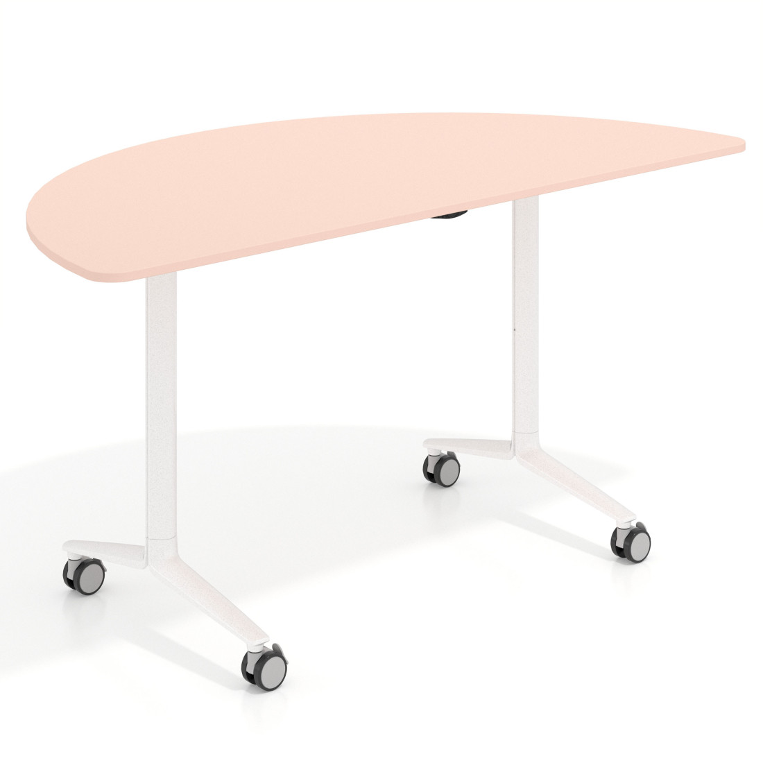 mesa de escritorio plegable 150x75 rosa nube pivot mesa plegable semicirculo 1