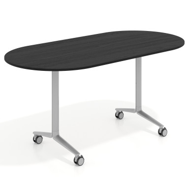 Mesa plegable ovalada