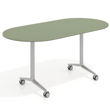 Mesa plegable ovalada