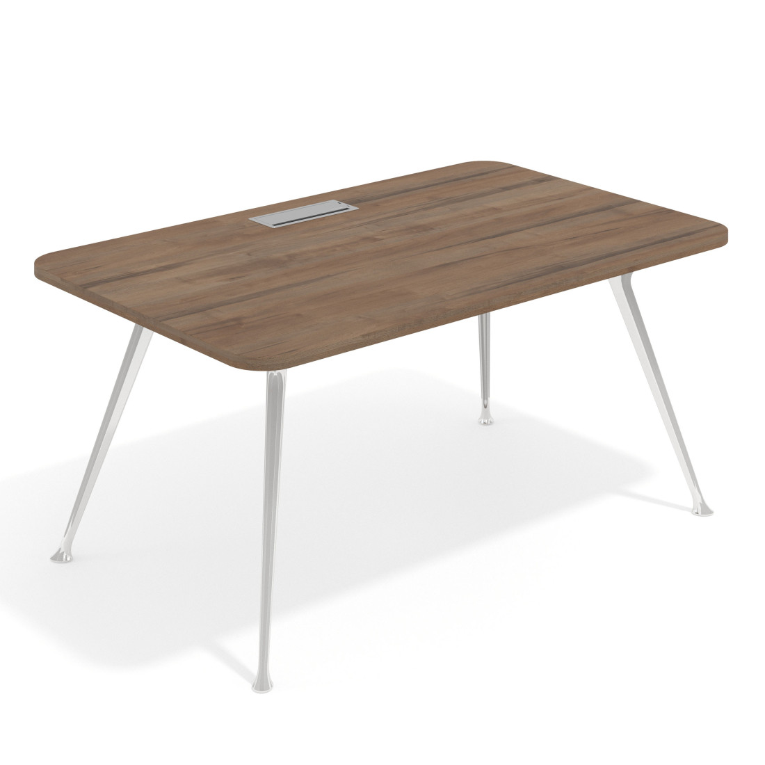 mesa de direccion 100x100 noce sabi tekno mesa con pasacables 1
