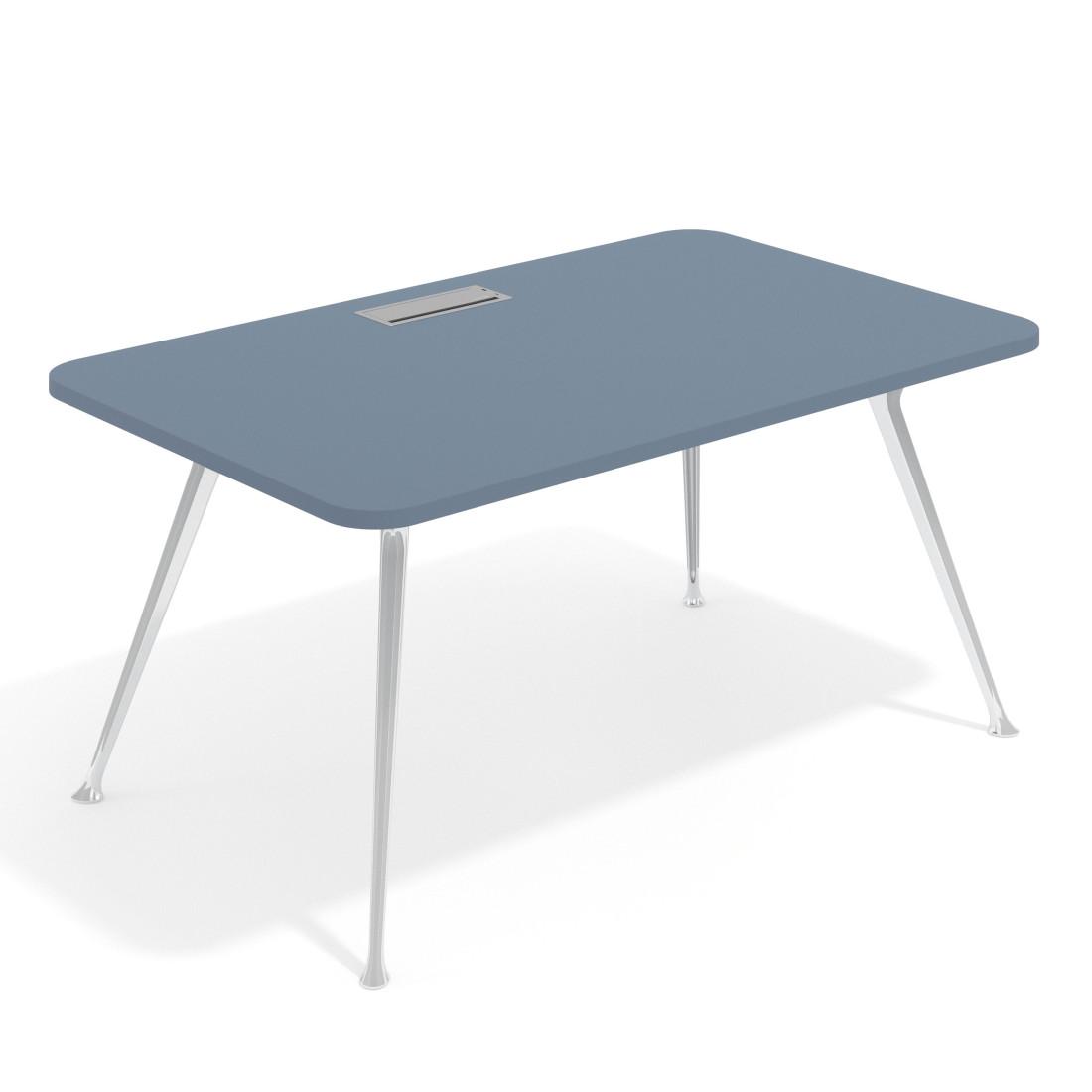 mesa de direccion 100x100 azul talco tekno mesa con pasacables 1