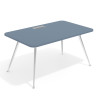 mesa de direccion 100x100 azul talco tekno mesa con pasacables 1