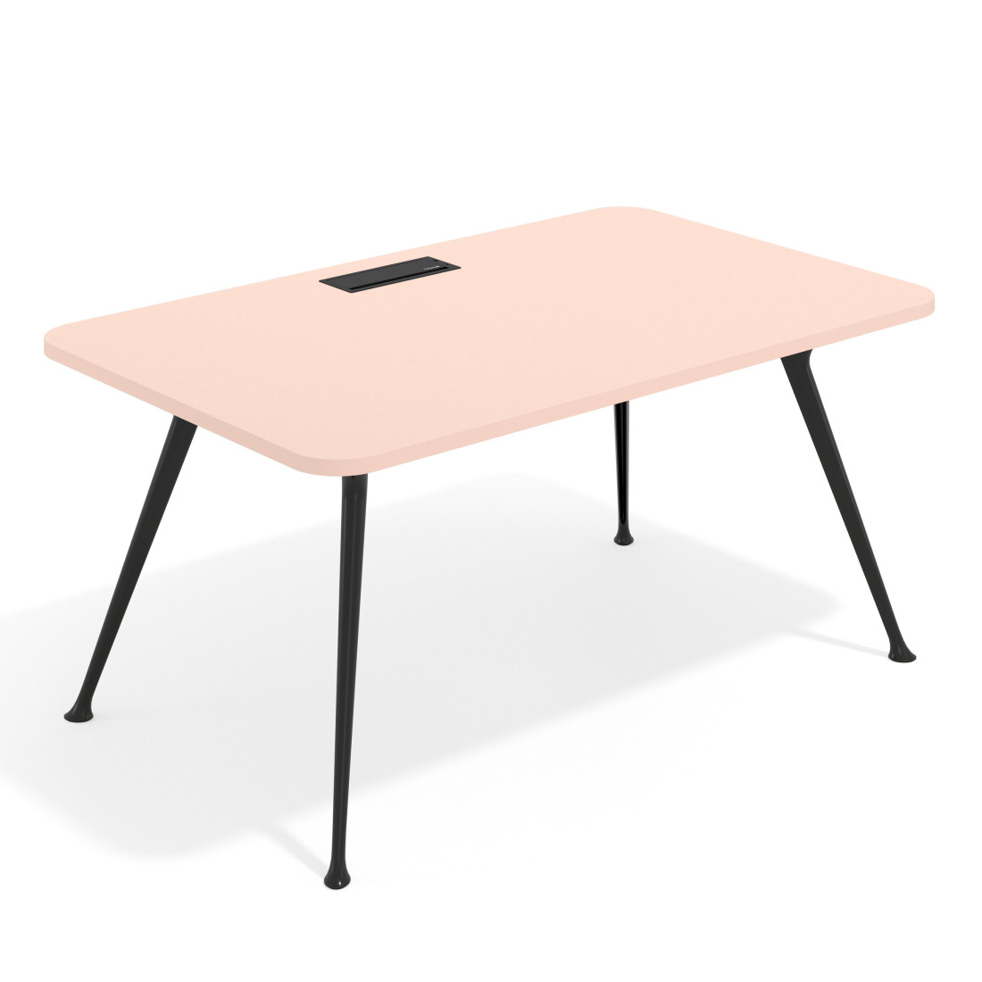 mesa de direccion 100x100 rosa nube tekno mesa con pasacables 1