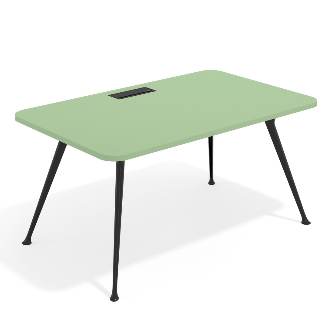 mesa de direccion 180x100 verde talco tekno mesa con pasacables 1