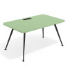 mesa de direccion 100x100 verde talco tekno mesa con pasacables 1