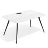 mesa de direccion 100x100 albo tekno mesa con pasacables 1