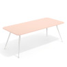 mesa reuniones 220x100 rosa nube tekno mesa sin pasacables 1