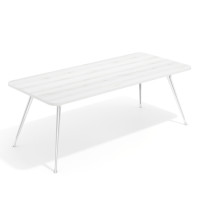 Mesa de oficina Tekno fondo 100, patas aluminio inyectado, estructura cromada - ALBO, 240x100