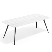 Mesa de oficina gran formato Tekno, fondo 100, patas aluminio inyectado, estructura negra - ALBO, 240x100