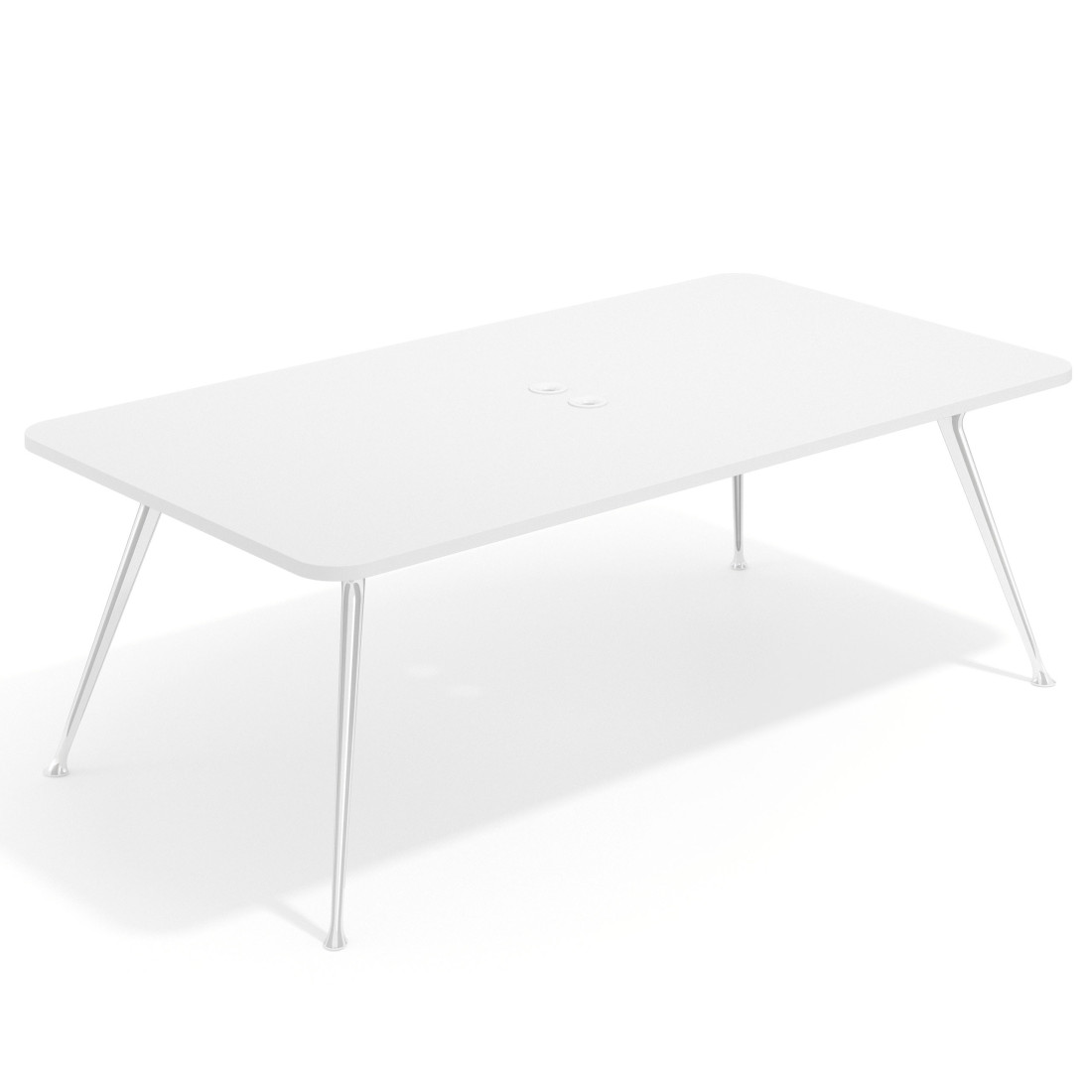 mesa reuniones 220x120 blanco mate tekno 1