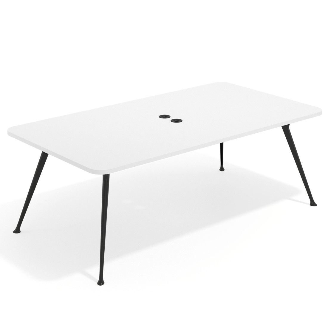 mesa reuniones 220x120 blanco mate tekno 1