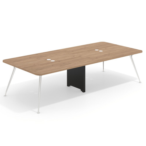 Mesa de reuniones Tekno gran formato, fondo 140, patas aluminio inyectado, estructura cromada - 260x140