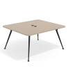 mesa reuniones 140x140 canvas tekno mesa fondo 140cm 1