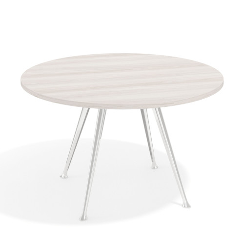Mesa de juntas redonda, diametro 130, patas de aluminio, estructura cromada - CALIFORNIA, 130cm