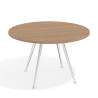 mesa reuniones 130cm rayado natural tekno mesa de reuniones 130cm 1