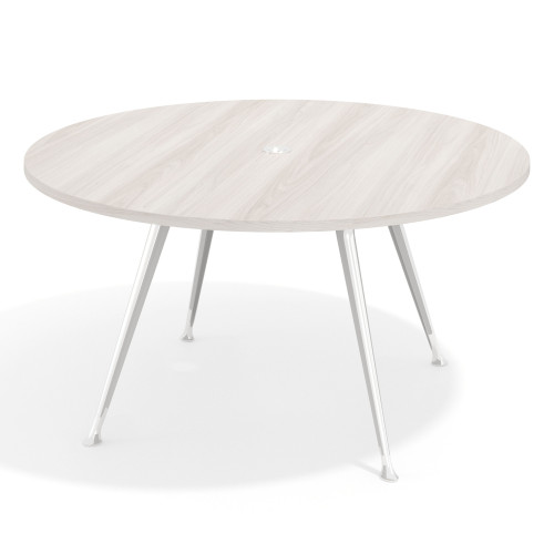 Mesa de juntas redonda, diametro 150, patas de aluminio, estructura cromada - CALIFORNIA, 150cm