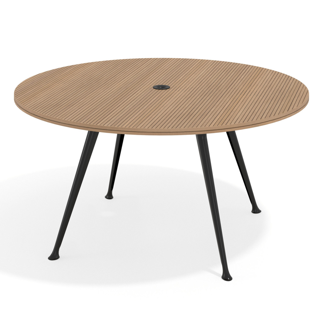 mesa reuniones 150cm rayado natural tekno mesa de reuniones 150cm 1