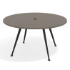 Mesa de juntas redonda, diametro 150, patas de aluminio, estructura negra