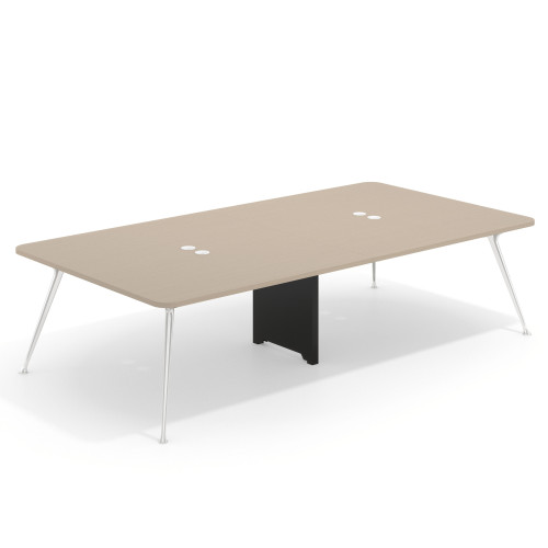 Mesa de reuniones Tekno gran formato, fondo 160, patas aluminio inyectado, estructura cromada - 260x160