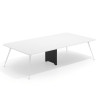 mesa reuniones 260x160 blanco mate tekno mesa doble fondo 160cm 1