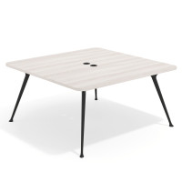 Mesa de reuniones Tekno, fondo 160, patas aluminio inyectado, estructura negra - CALIFORNIA, 160X160