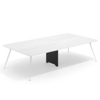 Mesa de reuniones Tekno gran formato, fondo 160, patas aluminio inyectado, estructura cromada - ALBO, 340x160