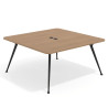 mesa reuniones 160x160 rayado natural tekno mesa fondo 160cm 1